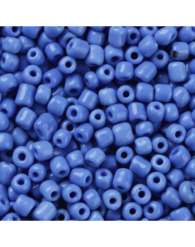 Color Sólido. CORN FLOWER BLUE. 4 milímetros.1,50 mm perforación. 40 gramos. 390 uds. aprox.