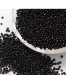 Color Sólido. Grado A. BLACK. 3 milímetros. 1 mm perforación. 40 gramos. 1300 uds. aprox