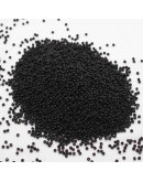 Color Sólido Frosted. Grado A. BLACK. 3 milímetros. 1 mm perforación. 40 gramos. 1300 uds. aprox