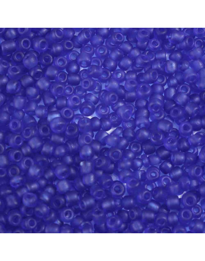 Color Sólido Frosted. BLUE. 4 milímetros.1,50 mm perforación. 40 gramos. 390 uds. aprox.