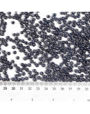 Color Sólido Metalizado. BLACK. 4 milímetros.1,50 mm perforación. 40 gramos. 390 uds. aprox.