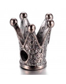 Corona (3). Aleación de cobre. Color gun metal 12,5x12x12 mm. 2,5 mm perforación. 2 uds