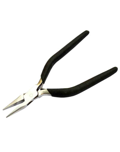 Pinza media caña. Acero inoxidable. 165 milímetros. Mango PVC. 1 unidad.