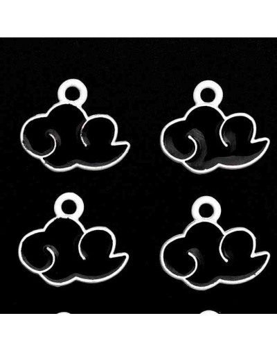 Nube. Aleación de cobre y esmalte. 12x11 milímetros. 4 mm perforación. 4 unidades