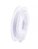 Tiger Tail. Hilo de nylon recubierto de acero. WHITE SMOKE. 0.38 mm grosor. 10 metros. 1 carrete
