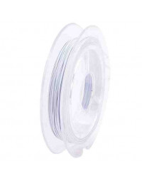 Tiger Tail. Hilo de nylon recubierto de acero. WHITE SMOKE. 0.38 mm grosor. 10 metros. 1 carrete