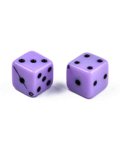 Dados. Varios colores. 10x10x10 milímetros. 1,5 mm perforación. 10 unidades.
