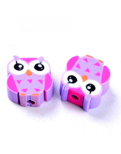 Buhos. Varios colores. 10x11x4 milímetros. 1,5 mm de perforación. 10 unidades.