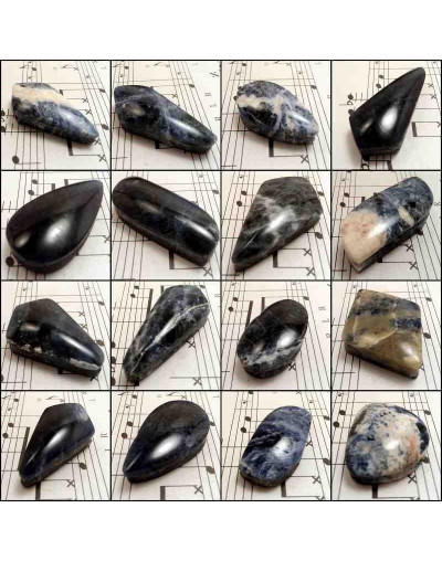 Sodalita México. Piedra Ranurada. Dije grande.