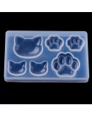 Moldes de silicona. Para resina. Gatos. 75x50 milímetros. 1 unidad. Moldes de silicona. Para resina. Gatos. 75x50 milímetros. 1 unidad.
