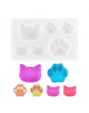 Moldes de silicona. Para resina. Gatos. 75x50 milímetros. 1 unidad. Moldes de silicona. Para resina. Gatos. 75x50 milímetros. 1 unidad.