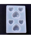 Moldes de silicona. Para resina. Corazones. 75x50 milímetros. 1 unidad. Moldes de silicona. Para resina. Corazones. 75x50 milímetros. 1 unidad.