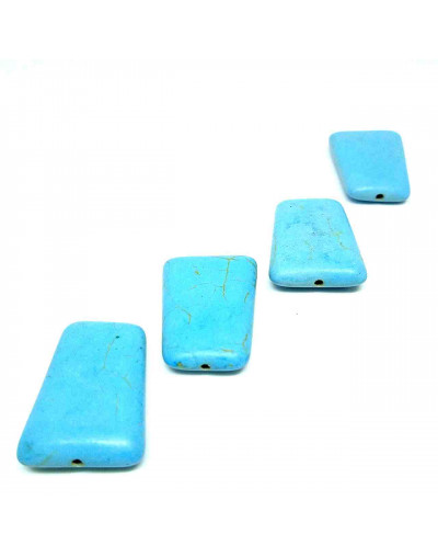 Howlite teñido. Trapecio. 17x13x24 milímetros. Perforación vertical. 4 unidades