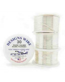 Designs Wire. Plateado. Tipo Redondo. Calibre 30 (0,25 mm). Temple suave. 50 yardas