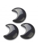 Obsidiana. Luna. 34x29x8 milímetros. 1,2 mm perforación. 1 unidad. Obsidiana. Luna. 34x29x8 milímetros. 1,2 mm perforación. 1 unidad.