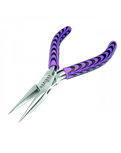 Pinza media caña. Designs Wire. Acero inoxidable. 130 mm largo. 30 milímetros punta. 1 unidad.