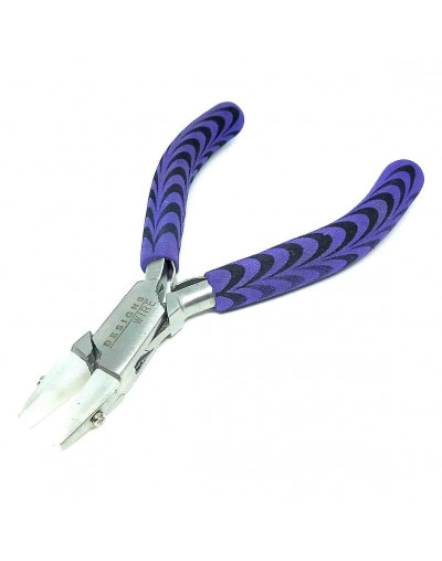 Pinza plana nylon (pico). Designs Wire. Acero inoxidable. 130 mm largo. 20 mm punta. Inc repuesto.