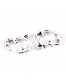 Nube. Aleación de cobre. Color plateado. 12,5x14x1 milímetros. 1,5 mm perforación. 10 unidades. Nube. Aleación de cobre. Color plateado. 12,5x14x1 milímetros. 1,5 mm perforación. 10 unidades.