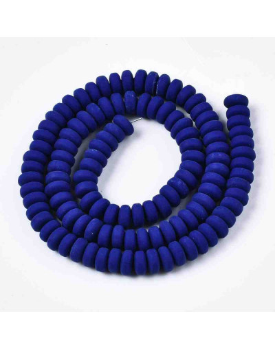 Discos. Color azul. 6 mm diámetro. 3 mm grosor. 1,5 mm perforación. 113~116 uds hilo.