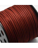 Gamuza. DARK RED. 2,7 milímetros ancho. 1,4 milímetros grosor. 5 metros.