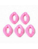 Eslabones de cadena. Ovalado (5). Hot Pink. 16,5x11,5x3,5 mm. 50 unidades (aprox.)