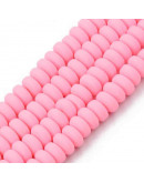 Discos. Color rosado. 6 mm diámetro. 3 mm grosor. 1,5 mm perforación. 113~116 uds hilo.