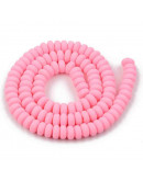 Discos. Color rosado. 6 mm diámetro. 3 mm grosor. 1,5 mm perforación. 113~116 uds hilo.