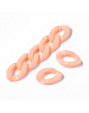 Eslabones de cadena. Ovalado (5). Light Salmon. 16,5x11,5x3,5 mm. 50 unidades (aprox.)