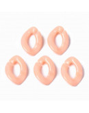 Eslabones de cadena. Ovalado (5). Light Salmon. 16,5x11,5x3,5 mm. 50 unidades (aprox.)