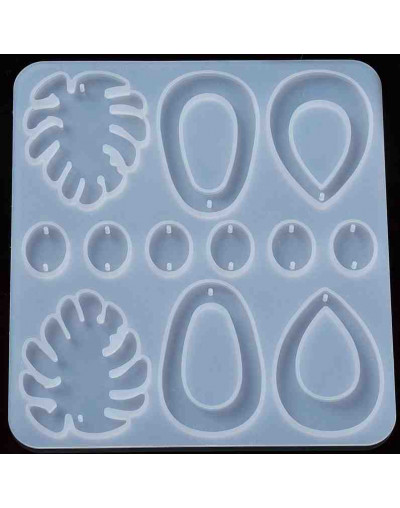 Moldes de silicona. Para resina. 4 formas diferentes. 120x130 milímetros. 1 unidad.