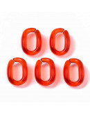 Eslabones de cadena. Ovalado (6). Color Red Cristal. 15,5X11X6 mm. 50 unidades (aprox.)