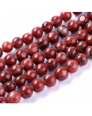 Jásper Sésamo. Rojo oscuro. 08 milímetros diámetro. 1 mm perforación. 45 unidades aproximado. Jásper Sésamo. Rojo oscuro. 08 milímetros diámetro. 1 mm perforación. 45 unidades aproximado.