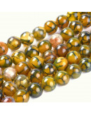 Agata Dragón. 06 milímetros diámetro. 1 mm perforación. 30 unidades hilo (aproximado). 