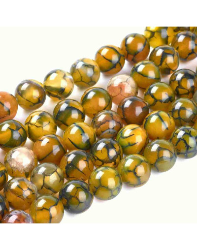 Agata Dragón. 08 milímetros diámetro. 1 mm perforación. 24 unidades hilo (aproximado). 