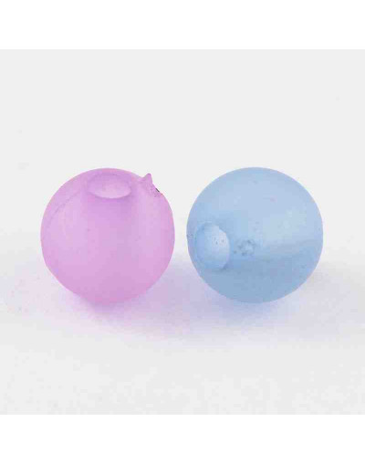 Esfera transparente mate. Varios colores. 06 mm diámetro. 1,8 mm perforación. 100 uds aproximado.