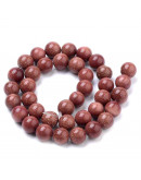 Aventurina café. 04 milímetros diámetro. 0,8 mm perforación. 95 unidades hilo (aproximado).