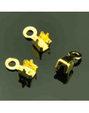 Terminales cadena Rhinestone. Aleación de cobre. Color dorado. 7x3 mm. 1 mm perforación. 10 uds. Terminales cadena Rhinestone. Aleación de cobre. Color dorado. 7x3 mm. 1 mm perforación. 10 uds.
