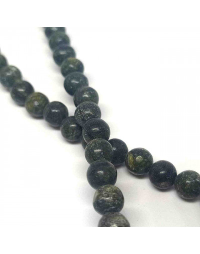 Jásper. 04 milímetros diámetro. 0,80 milímetros perforación. 90 unidades hilo (aproximado).