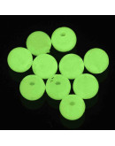 Esfera fluorescente. Varios colores. 08 mm diámetro. 1,8 mm perforación. 50 unidades aproximado.