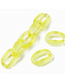 Eslabones de cadena. Ovalado (6). Color Yellow Cristal. 15,5X11X6 mm. 50 unidades (aprox.)