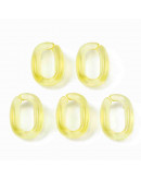 Eslabones de cadena. Ovalado (6). Color Yellow Cristal. 15,5X11X6 mm. 50 unidades (aprox.)