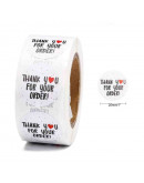 Stickers. "Thank you for your order". 25 mm diámetro. 500 stickers por rollo. 1 unidad. Stickers. "Thank you for your order". 25 mm diámetro. 500 stickers por rollo. 1 unidad.