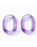 Eslabones de cadena. Ovalado (6). Color Orchid Cristal. 15,5X11X6 mm. 50 unidades (aprox.)