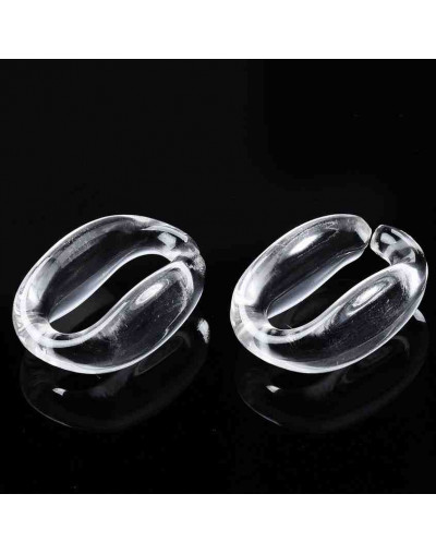 Eslabones de cadena. Ovalado (6). Color Clear. 15,5X11X6 mm. 50 unidades (aprox.)