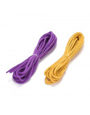 Gamuza. Varios colores disponibles. 2.5 milímetros ancho. 2 mm grosor. 5 metros