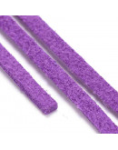 Gamuza. Varios colores disponibles. 2.5 milímetros ancho. 2 mm grosor. 5 metros