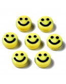 Smile negro. Moneda amarilla. 7x3,5 milímetros. 1,5 mm perforación. 100 unidades aproximado.