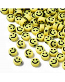 Smile negro. Moneda amarilla. 7x3,5 milímetros. 1,5 mm perforación. 100 unidades aproximado.