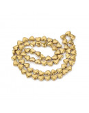 Hematite sintético. Corazón dorado. 6x5,5x3 milímetros. 1 mm perforación. 10 uds Hematite sintético. Corazón dorado. 6x5,5x3 milímetros. 1 mm perforación. 10 uds