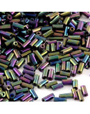 Tubo. Color sólido. PURPLE PLATED. 6x2 milímetros. 1 mm perforación. 40 gramos. 800 uds. aproximado.